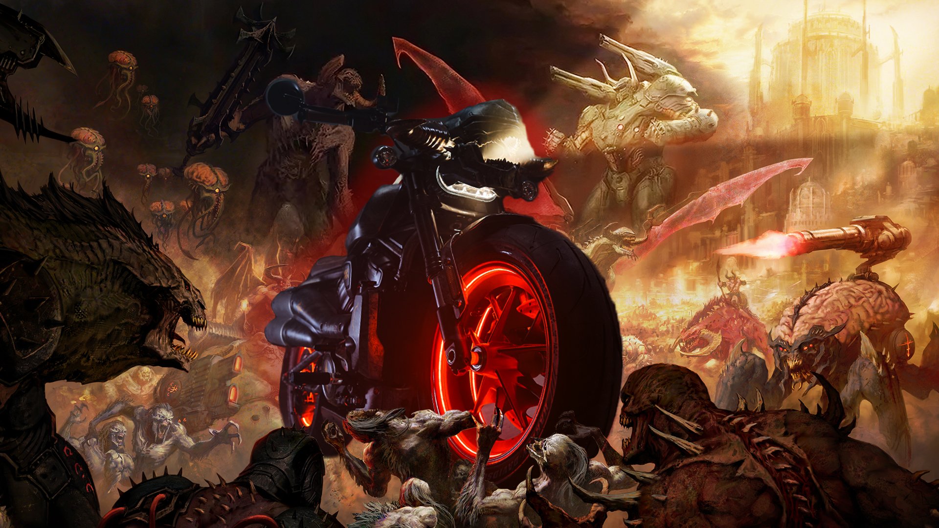 Doom Meets Chrome: The Custom Harley-Davidson That Rides Straight Out of Hell
